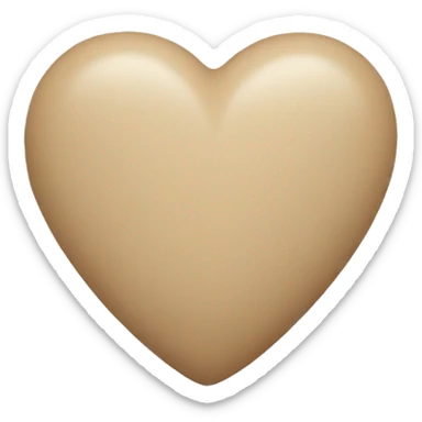 beige heart sticker