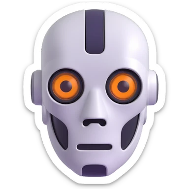 Cute Robot assistant head sticker