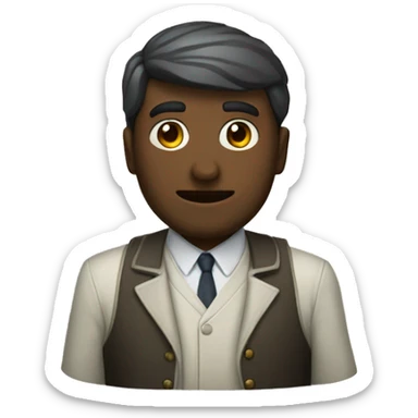 Persona con disfraz de ladrón  sticker