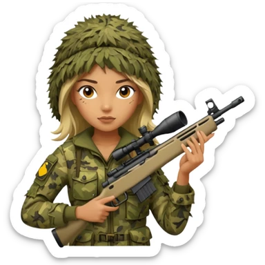 Sexy Girl sniper sticker