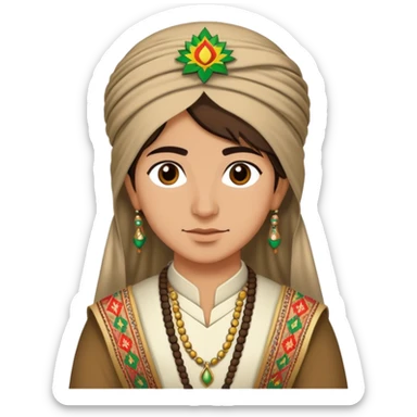 Kurdish person in traditional clothing sticker