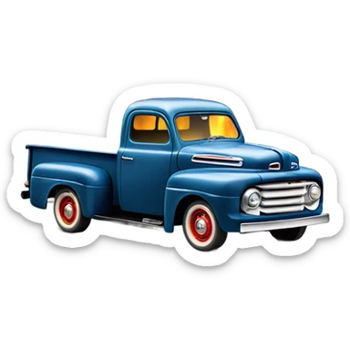 1951 ford pickup on fire sticker