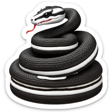 Snake wrapped around an Oreo cookie  sticker