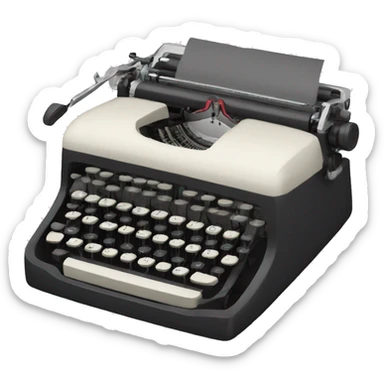 Typewriter sticker