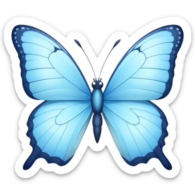 Pastel blue butterfly  sticker