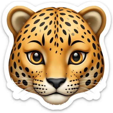 Leopard head sticker