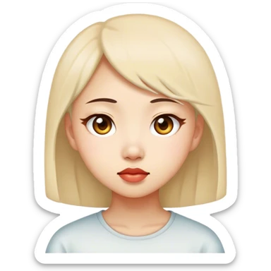 Slanted eye Chinese girl eyes slanted  sticker