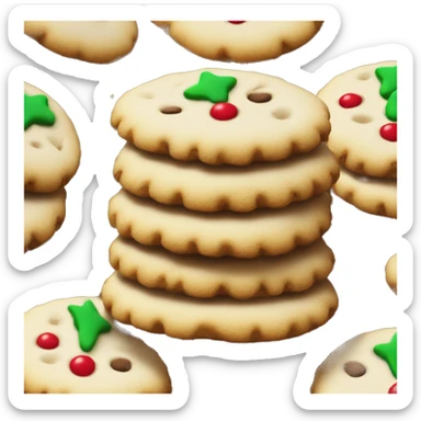 3 Stacked Christmas Themed Cookies sticker
