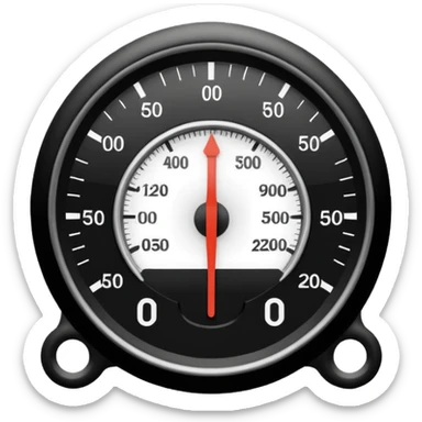 depth meter gauge emoji style, no numbers, simple and clear sticker