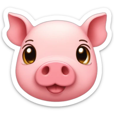 Cute pig in love with a beard sticker