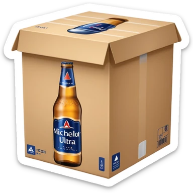 box of Michelob Ultra sticker