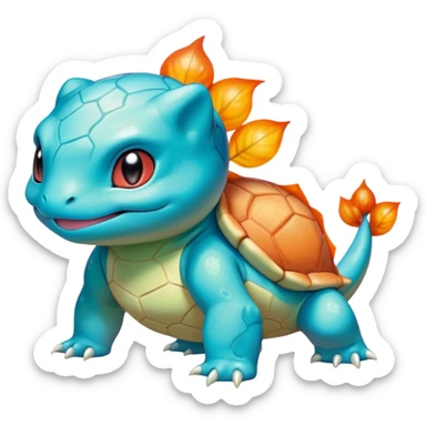Shiny Exotic Bulbasaur-Squirtle-Charmander-Hybrid-Creature sticker
