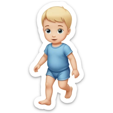 inner child baby footsteps on sand sticker