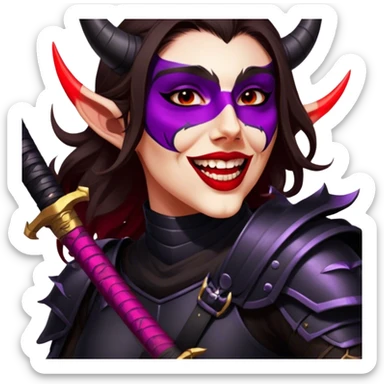 Demon-Horned Warrior sticker