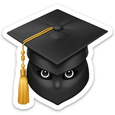 graduation cap sticker