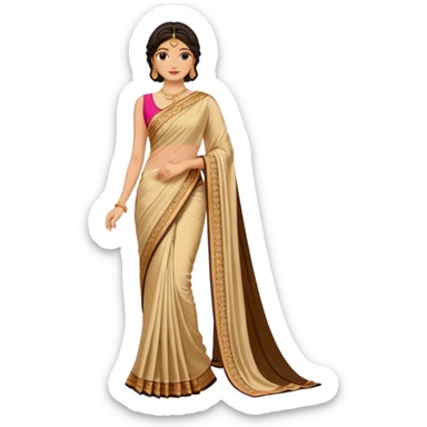sleeveless saree without the girl sticker
