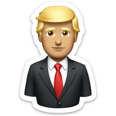 Donald Trump in formal attire sticker