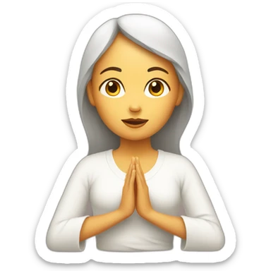 meditation girl sticker