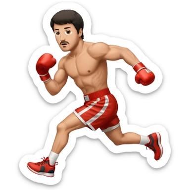 Rocky Balboa corriendo sticker