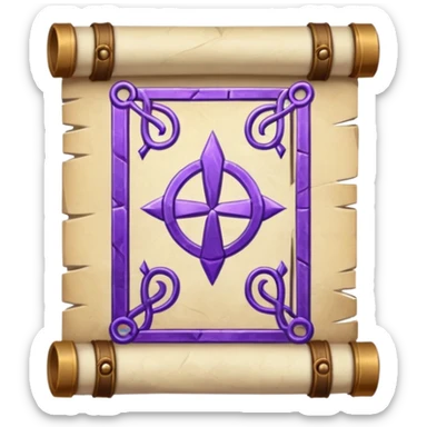 glitter purple Runic Manuscript sticker