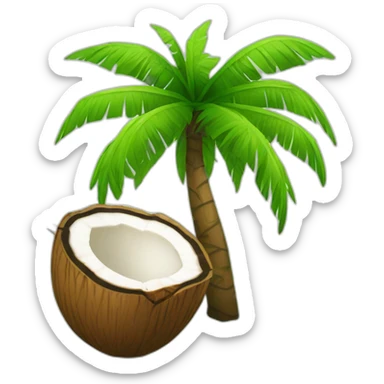coconut tree with cocos sticker