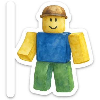 watercolor style Roblox sticker