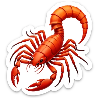 red Scorpion zodiac Sign sticker