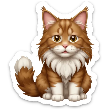 a maine coon cat farting sticker