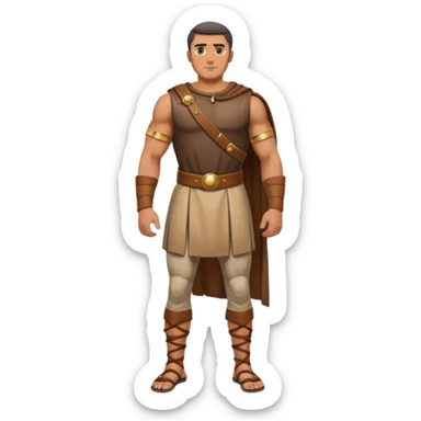 rey fuerte y poderoso de la epoca púnica, foto del cuerpo entero sticker