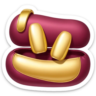 gold rococo burgundy inflatable puffy nail polish sticker