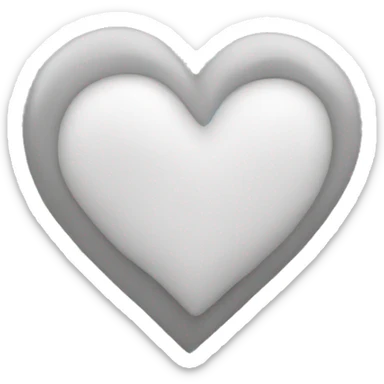 The white-gray heart sticker