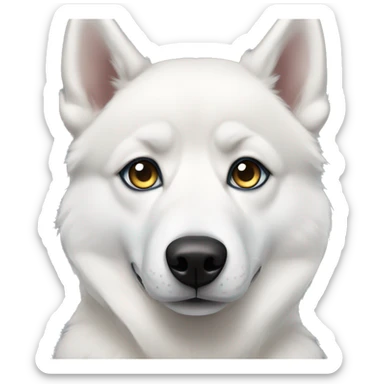 Husky with heterochromia sticker