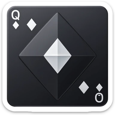 3d diamond shape matte black. diamond shape like on a playing card sticker