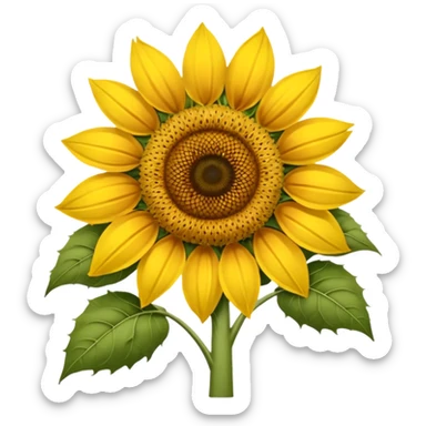Noo, i want sunflower 🌻.  Just like this. With browner center. And without green sleaves
 sticker
