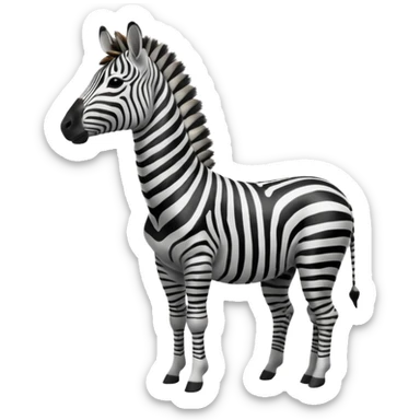 A zebra listening to music sticker