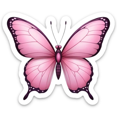 pink butterfly sticker