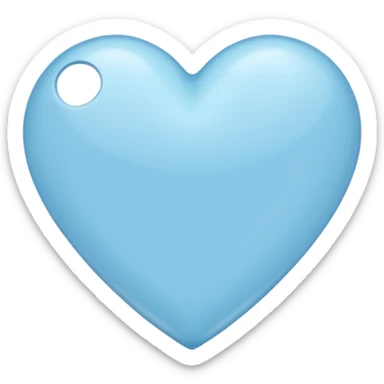 light-blue heart  sticker