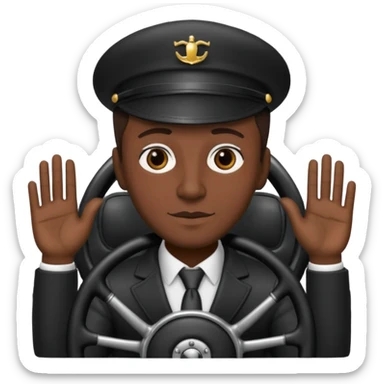 chauffeur with steering wheel sticker