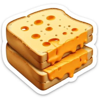 a slice of cheese to put on a bread sticker