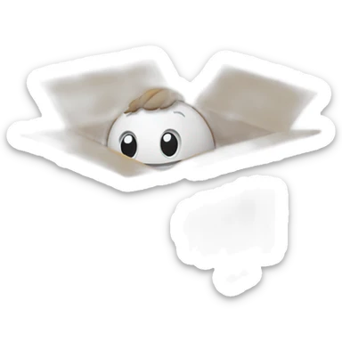 Video icons fly out of a Cardboard box sticker