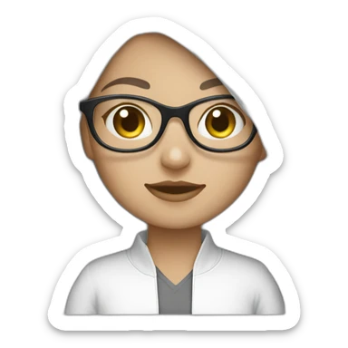 Saudi-cute-white-girl-wearing-eyeglass sticker