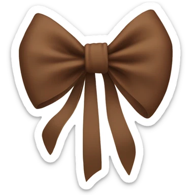 brown bow sticker