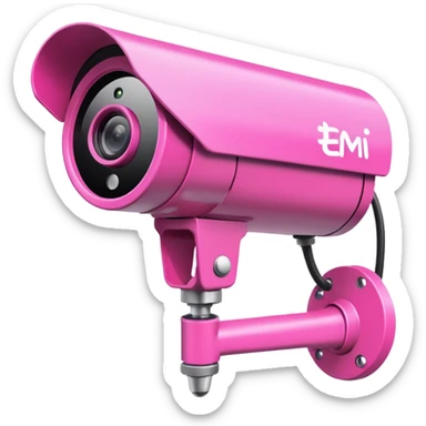 Security Camera pink with graffity sticker