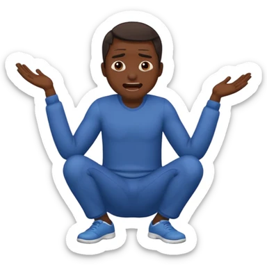 guy having pain full body sticker