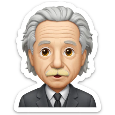 Einstein stick out your tongue, half body sticker