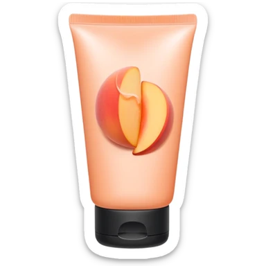 solid color light peach plain skincare tube sticker