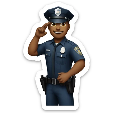 Police officer in los-Angeles sticker