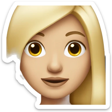 blondie girl with straight hair sticker