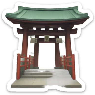 japanese long shrine sticker
