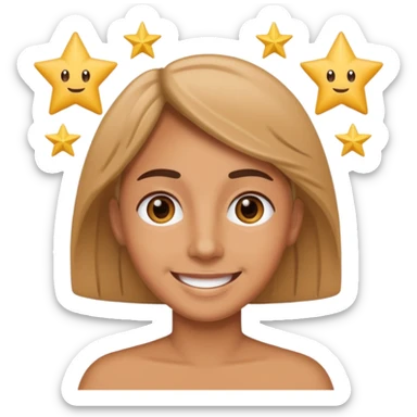 Perezoso que los ojos serán estrellas y este sonriendo  tipo bimoji de iPhone  sticker